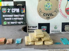 Operação Segurança Presente: Em Benjamin Constant, Polícia Militar prende homem com seis quilos de pasta-base de cocaína Operação Segurança Presente: Em Benjamin Constant, Polícia Militar prende homem com seis quilos de pasta-base de cocaína