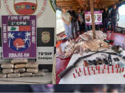Forças de Segurança apreendem drogas, armas e mais de 358 quilos de pescado e carne de caça ilegal em Codajás Forças de Segurança apreendem drogas, armas e mais de 358 quilos de pescado e carne de caça ilegal em Codajás
