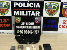 Polícia Militar do Amazonas prende homem de 20 anos com porções de maconha, cocaína e oxi Polícia Militar do Amazonas prende homem de 20 anos com porções de maconha, cocaína e oxi