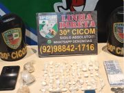 PMAM prende homem com mais de 50 trouxinhas de entorpecentes em terreno baldio na zona leste de Manaus PMAM prende homem com mais de 50 trouxinhas de entorpecentes em terreno baldio na zona leste de Manaus